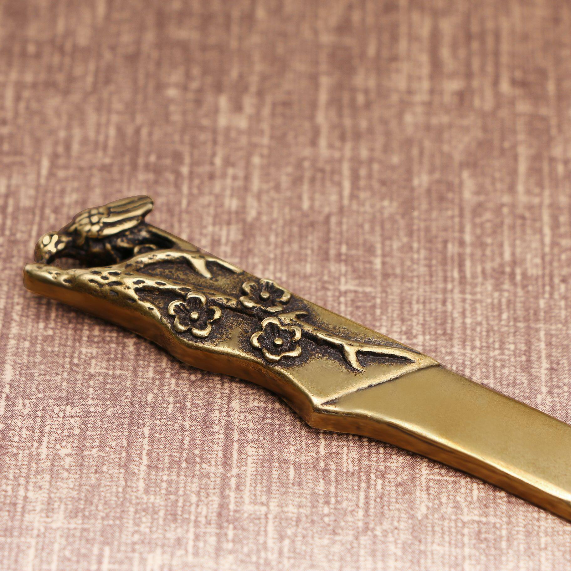 手工匕首铜茶刀仿古普洱茶针茶锥撬茶开茶饼茶具茶道