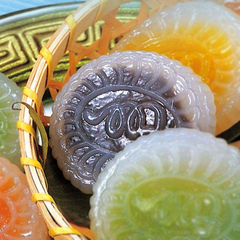 广州酒家利口福水晶饼绿茶豆沙奶黄黑芝麻广东传统糕点点心