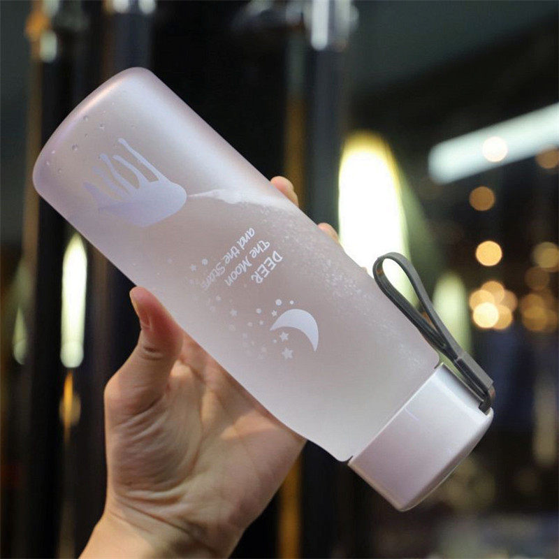 塑料韩版水杯女高简约磨砂杯子学生个性耐高温随手杯