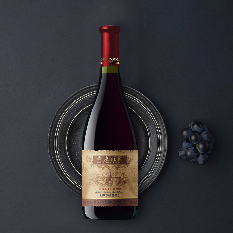华东庄园橡木木桶窖藏赤霞珠干红葡萄酒正品整箱干红静态葡萄酒