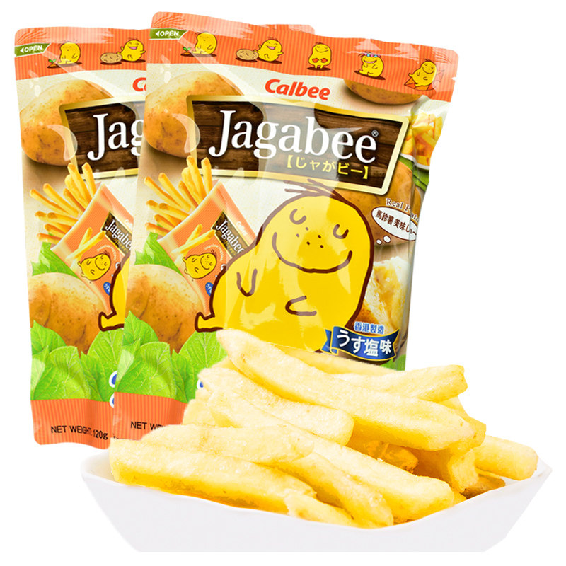 四洲零食物语香港原产进口零食卡乐比calbee薯条三兄弟袋装120g