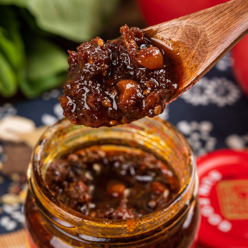 阿香红油香辣牛肉肉酱甜味200g辣椒酱陕西特产辣椒酱