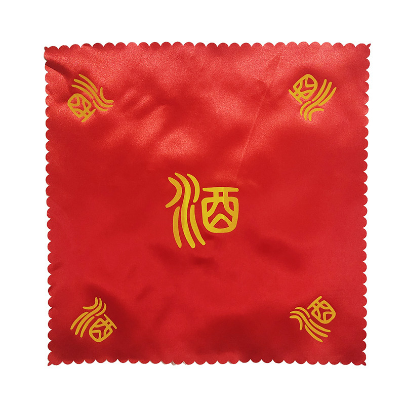 酒布酒坛封口布大酒缸专用红绸盖布6080100cm红布黄布酒字贴定制