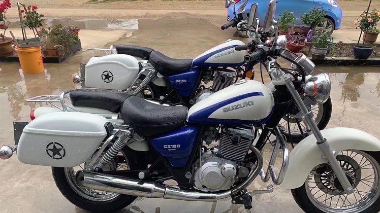 上牌原装铃木美式风暴太子150款复古双缸哈雷摩托车整车