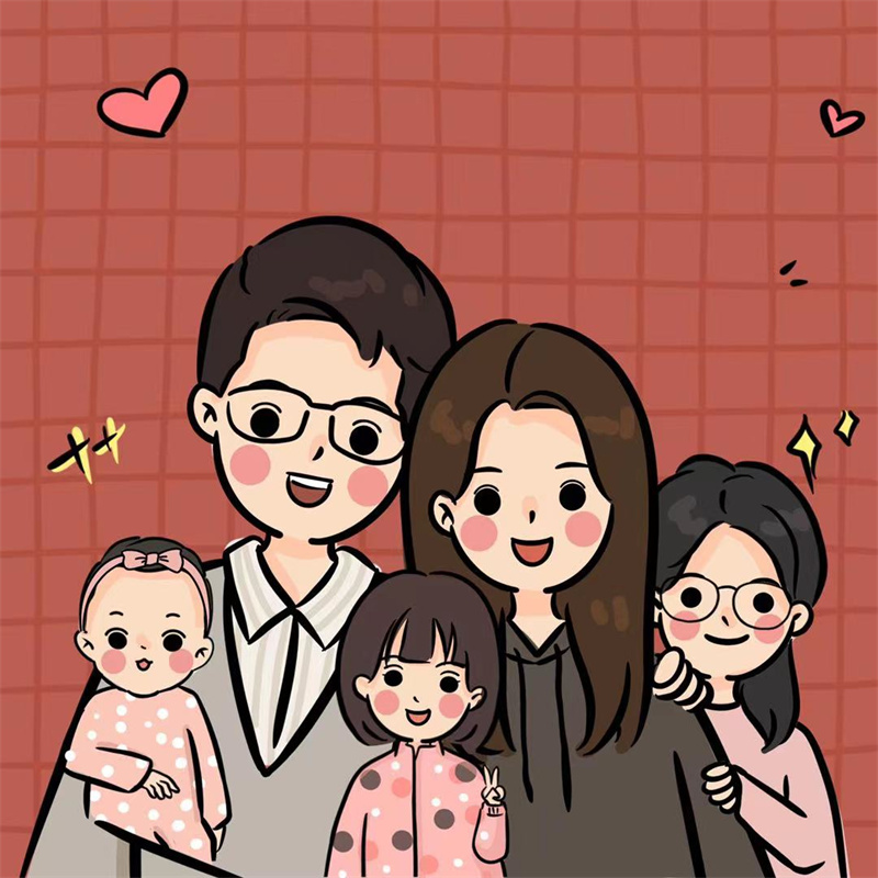 手绘头像卡通情侣真人人物形象照片设计约稿手绘真人漫画