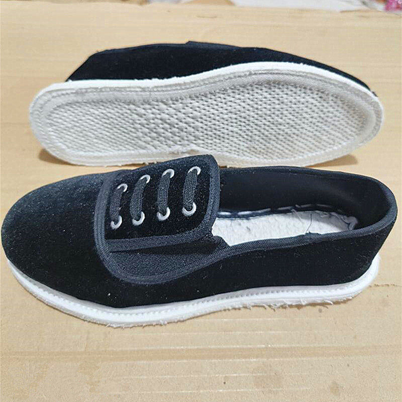 布鞋云南苗族千层底男驾驶开车灯芯绒松紧口老帆布鞋