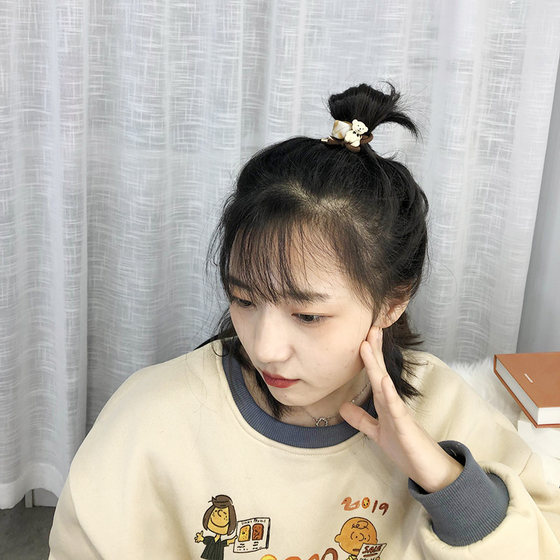 Small Milk Cover Little Bear ~ Huge Elastic Mixed Head Rope Short Hair Tie Hair Rubber Band Korean Net Red Head Rope Versatile Small Milk Cover Little Bear ~ Huge Elastic Mixed Head Rope Short Hair Tie Hair Rubber Band Korean Net Red Head Rope Versatile