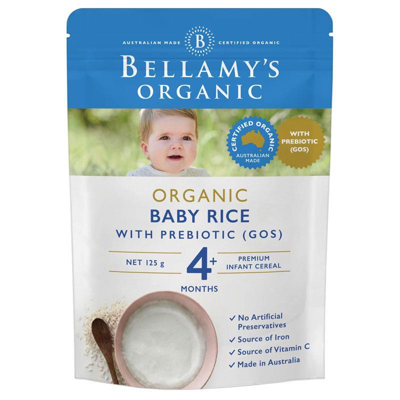 澳洲代购bellamys贝拉米高铁米糊 营养米粉婴儿宝宝辅食袋装125g