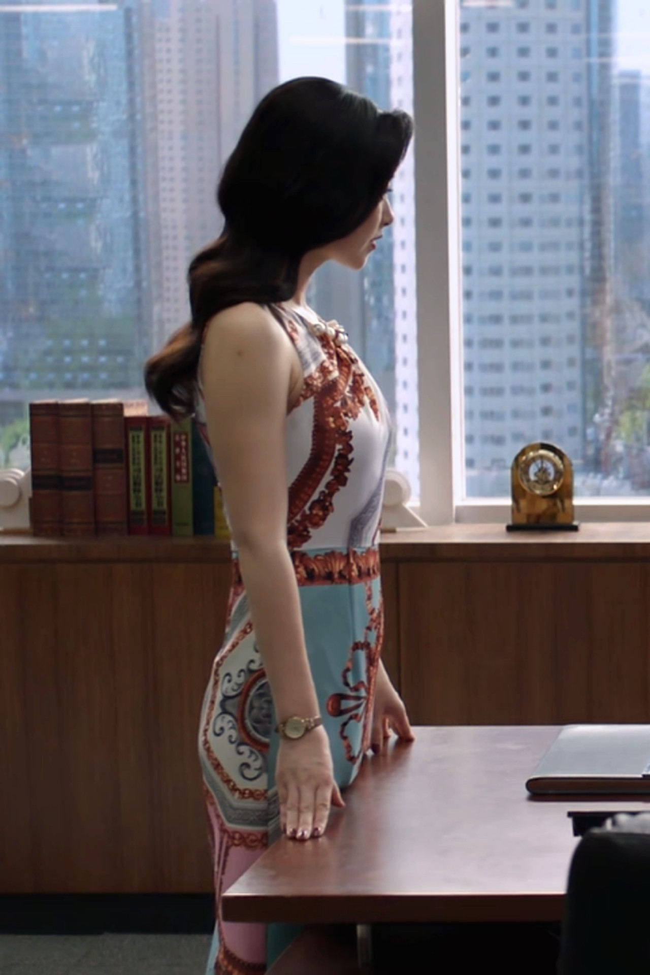 tedbaker连衣裙英国代购精英律师栗娜同款包花色连衣裙