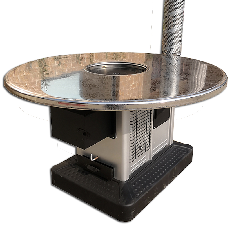 柴火取暖炉新款家用室内回风炉无烟柴煤两用多功能农村烤火炉加厚