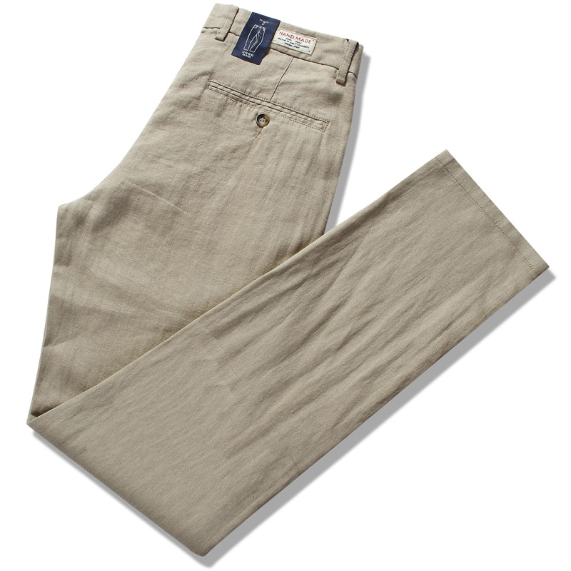 Home Daily 匠心设计！夏天穿太友好~轻奢级亚麻商务休闲长裤男