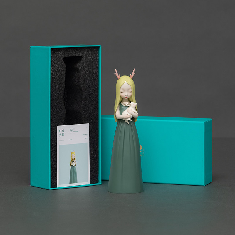 可米生活白夜童话晚安兔子家居饰品新婚送女生日摆件