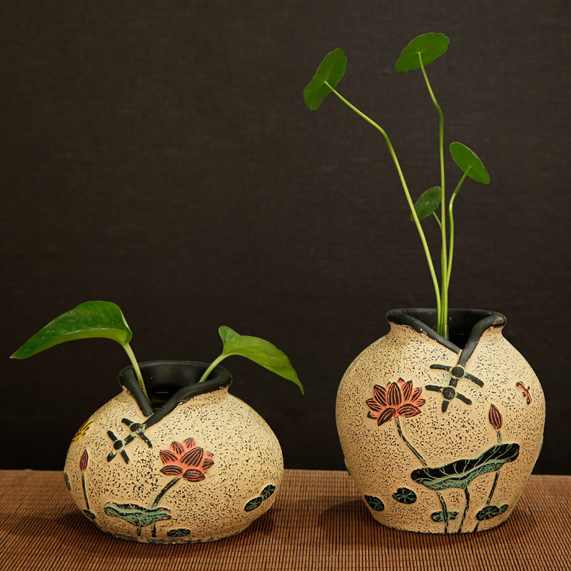 花瓶新中式花盆简约花器迷你创意小花绿植多肉花瓶