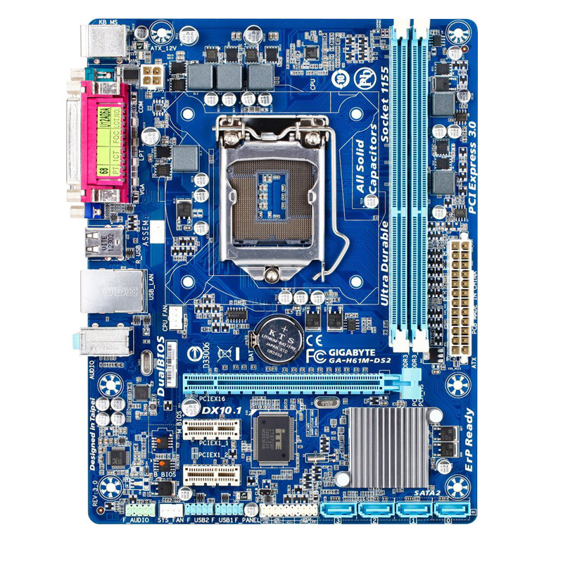 gigabyte/技嘉 h61m-ds2 h61m-s1主板1155针技嘉h61可支持32/22nm