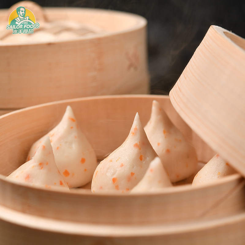 水手食品蟹味球蟹膏宝180g火锅食材包心鱼鱼丸鱼丸