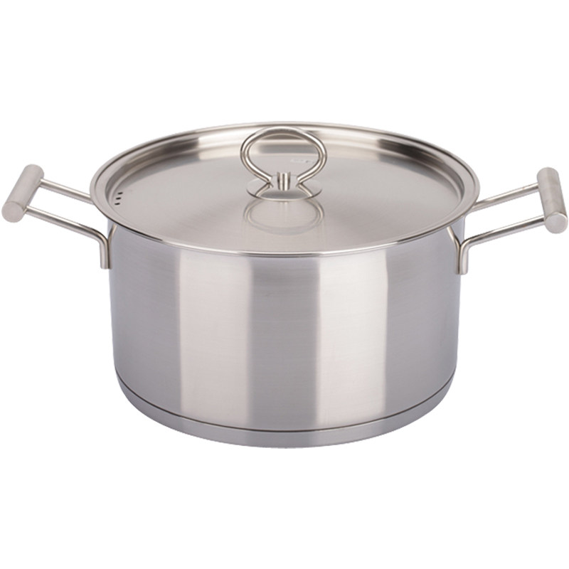 顺达20cm复底直身煮锅 304不锈钢汤锅 加厚汤锅 电磁炉通用