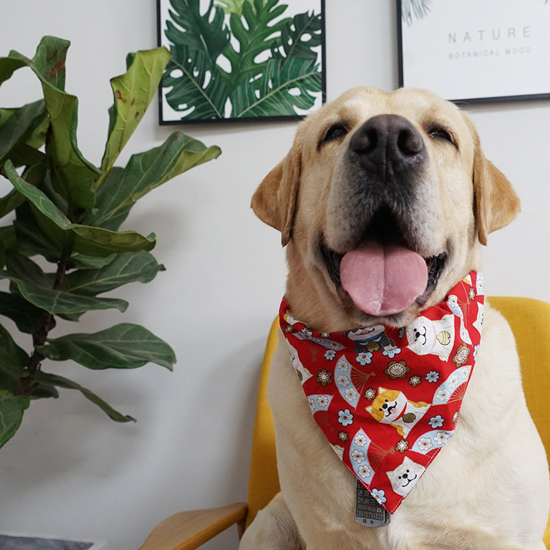 宠物口水卖萌三角巾中大型拉布拉多柯基狗狗围脖调节围巾