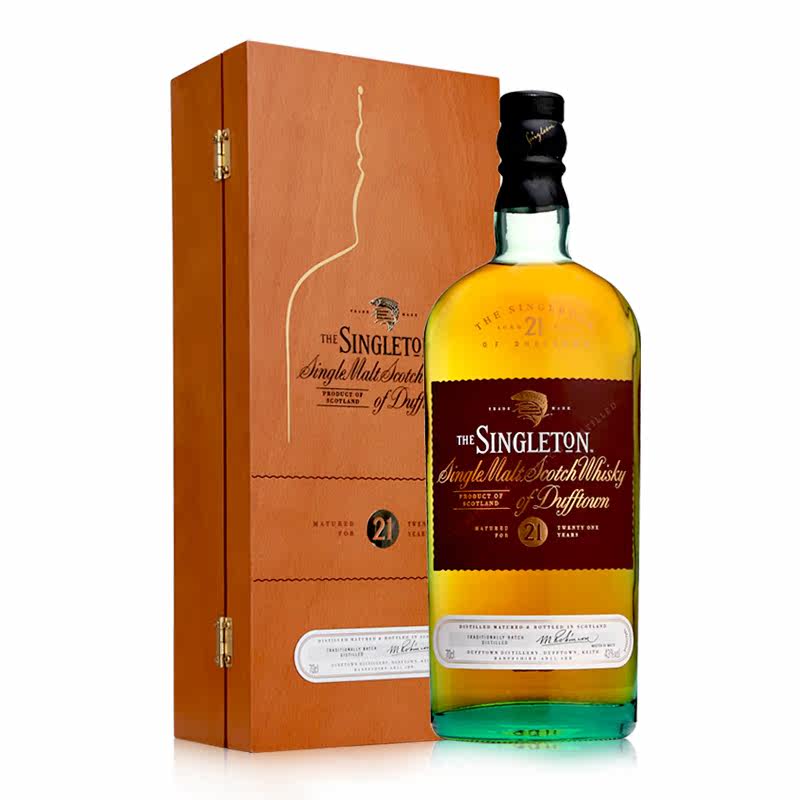 苏格达夫镇21年单一麦芽威士忌singleton纯麦原装进口洋酒威士忌