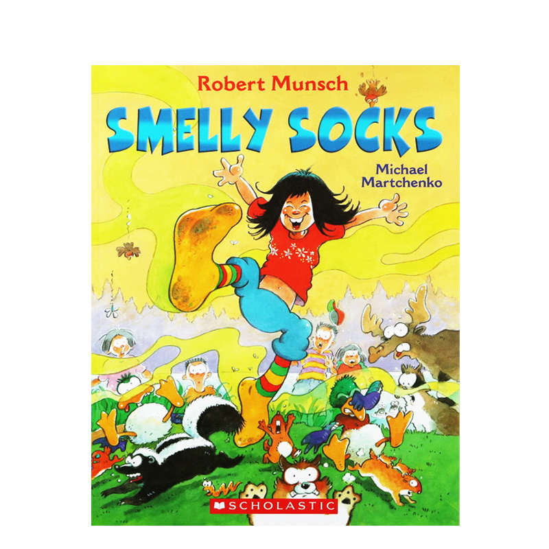 英文原版 smelly socks 蒙施爷爷讲故事 robert munsch a4大本