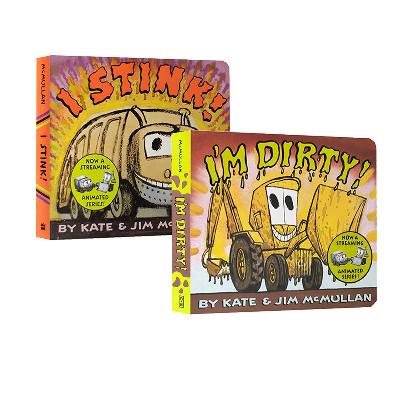 垃圾车英文共读亲子mcmullankate板书纸板认知趣味儿童读物原版书