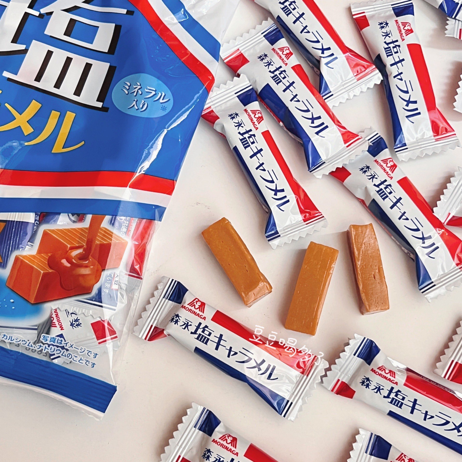 现货日本morinaga森永岩盐盐味太妃草莓茶味牛奶糖糖果