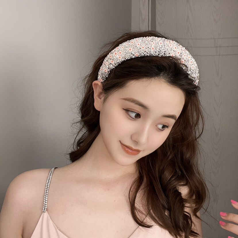 高级韩系新款满钻花朵发箍轻奢名媛气质发卡发饰