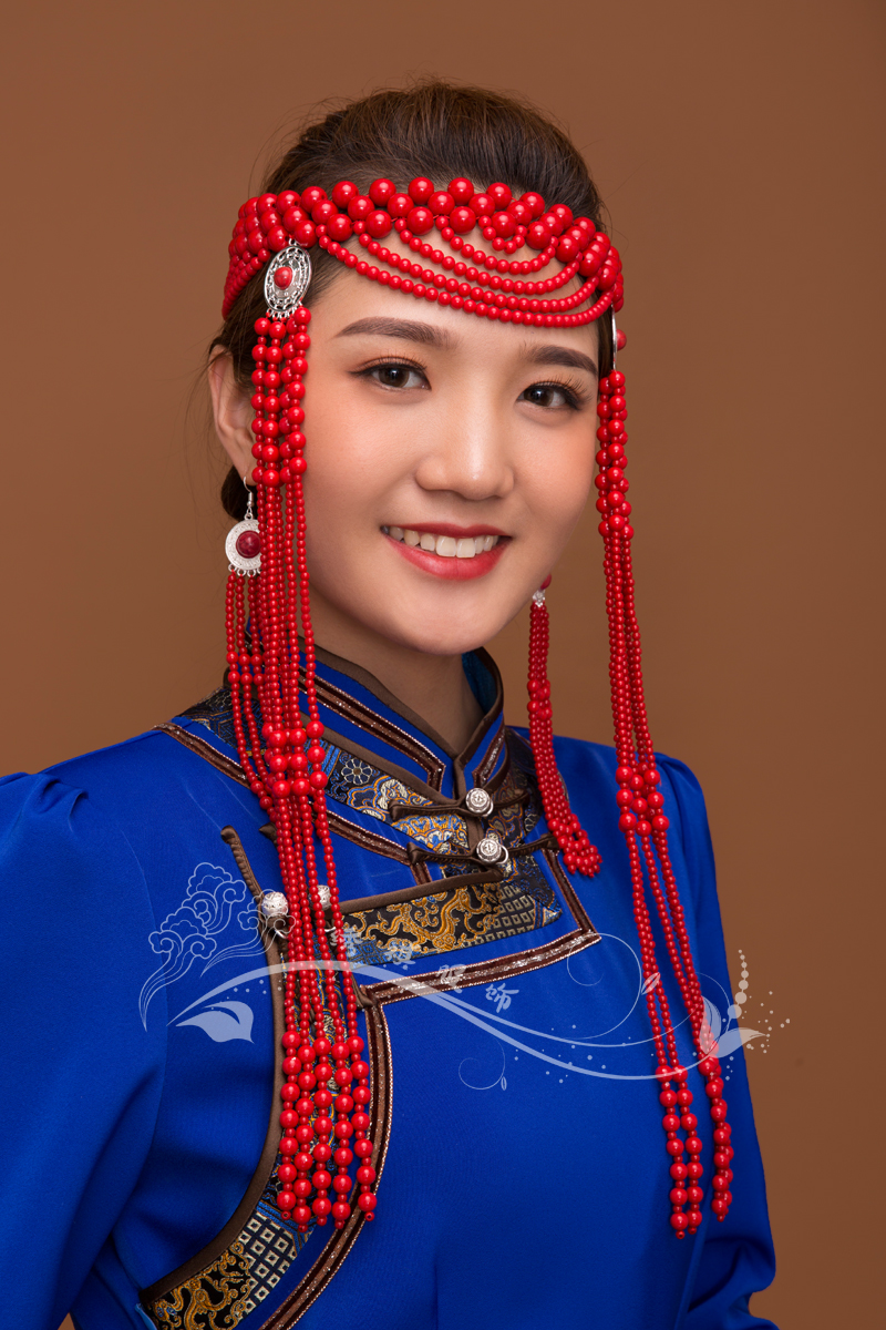 蒙古族新娘头饰演出头饰蒙古袍配饰舞蹈头饰