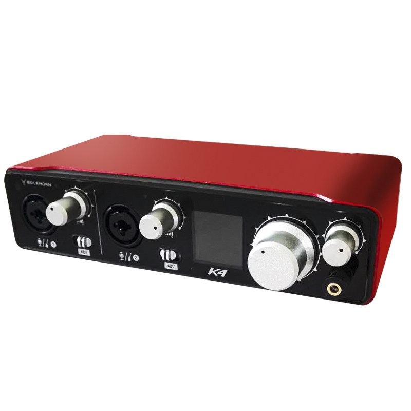 声卡buckhorn跳羚k4usb外置手机电脑网红主播外置声卡