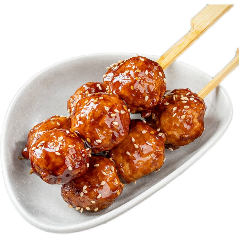 照烧脆骨丸鸡肉丸日式加热即食800g便利店商用鸡肉丸