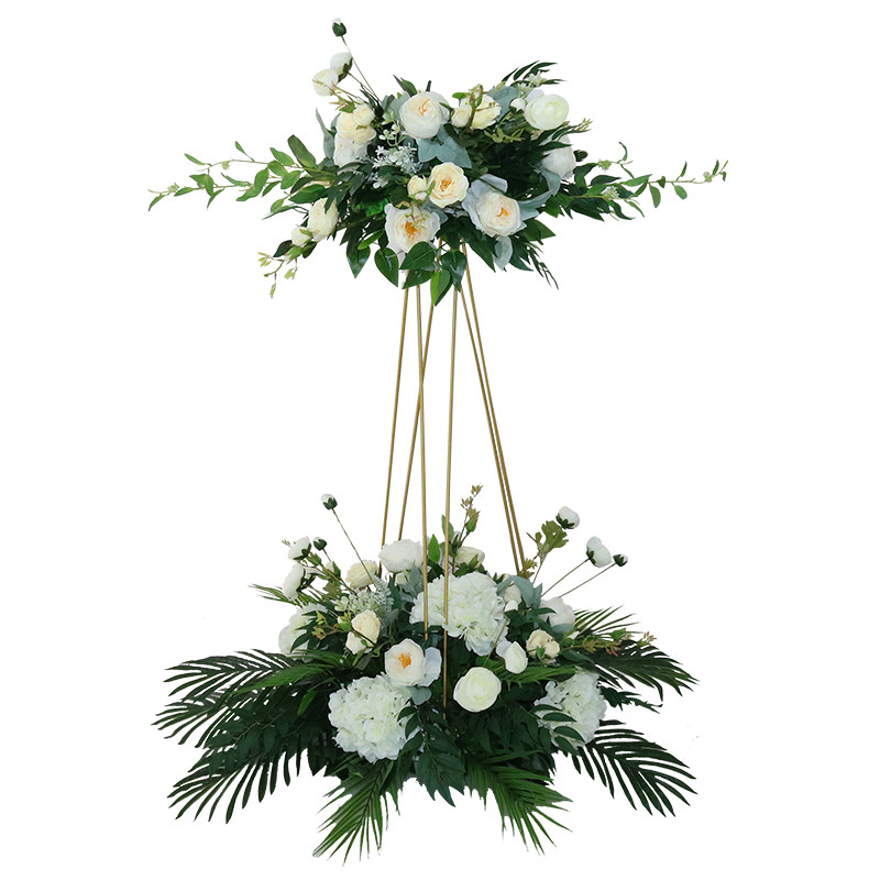 金三脚舞台花排森系装饰庆典花篮开业婚礼路引婚庆绢花