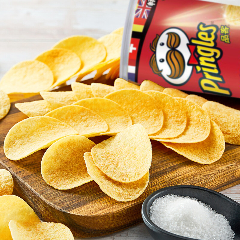 pringles品客原味薯片儿童膨化食品 53g*5罐休闲零食迷你型小罐装