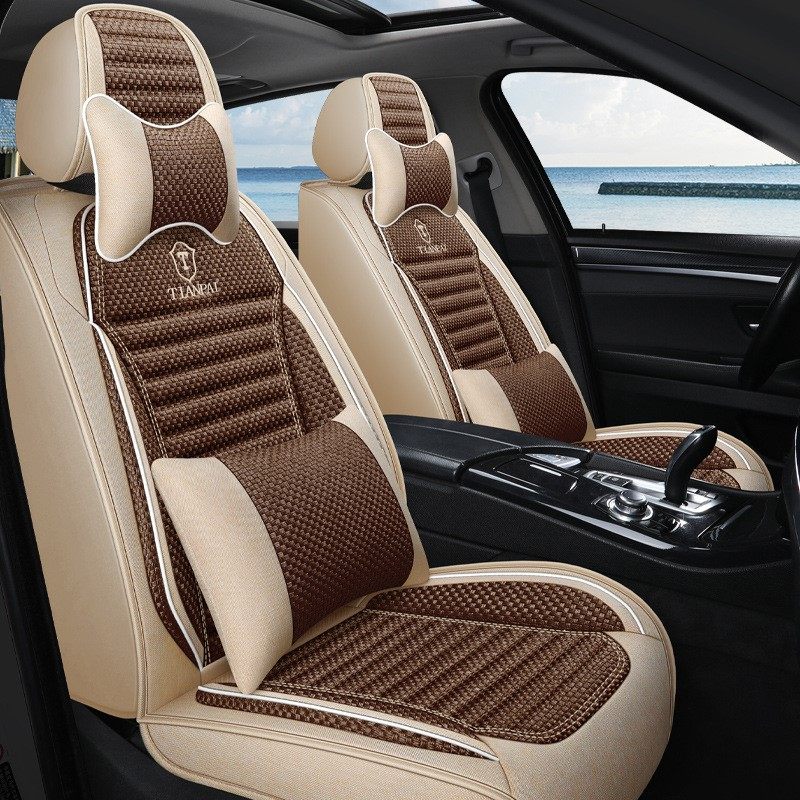 雪佛兰科鲁兹科沃兹迈锐宝xl专用亚麻汽车坐垫全包四季通用座套
