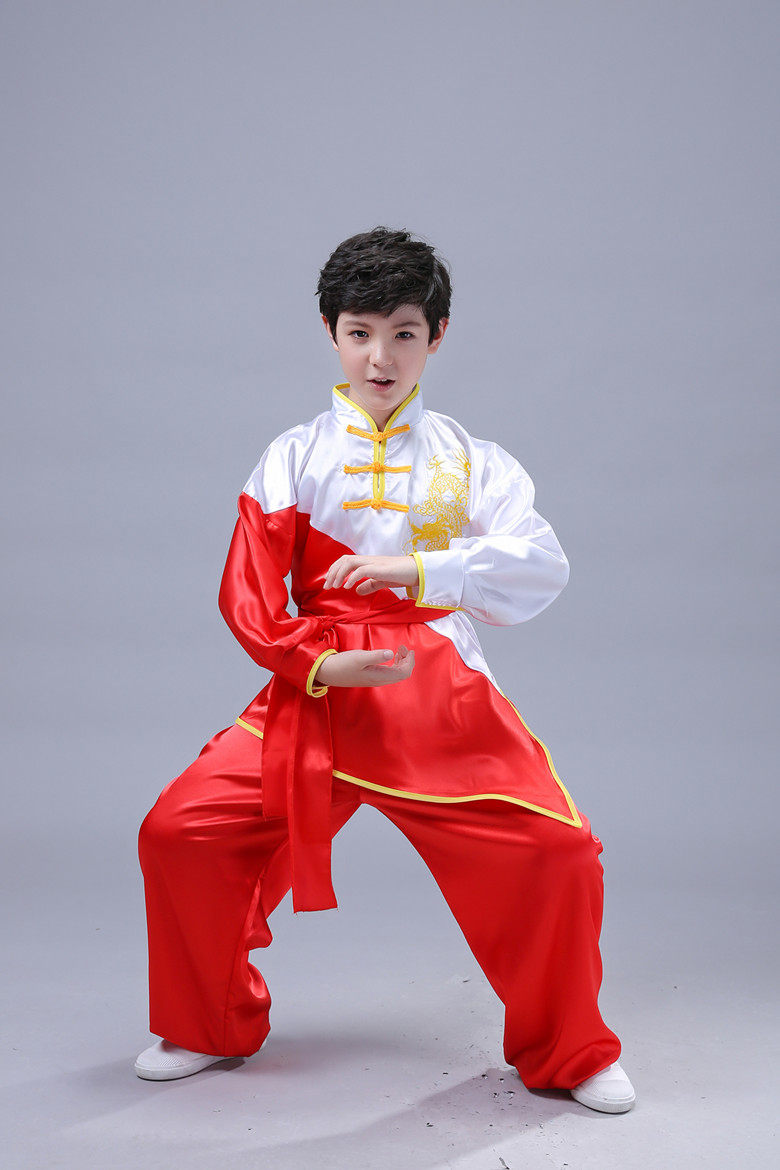 武术新款儿童练功服男女童长袖少儿表演服武儿童演出服
