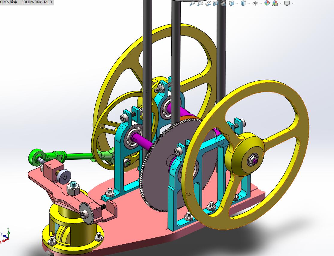 8字型无碳小车设计图纸全国工程训练大赛直接加工作品sw设计