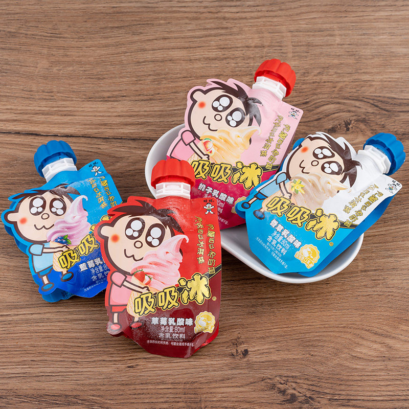 旺旺吸吸80ml10袋可吸乳酸冰淇淋奶昔果冻