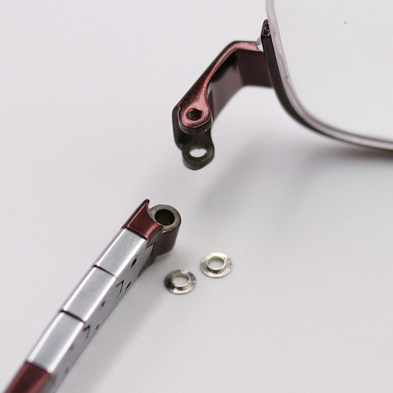 纯钛眼镜专用t型不锈钢垫片无框眼镜框架金属凹凸垫片铰链垫片