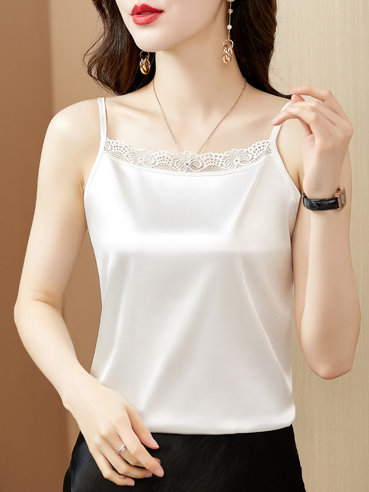 夏季蕾丝吊带背心女真真丝内搭时尚洋气时髦背心吊带