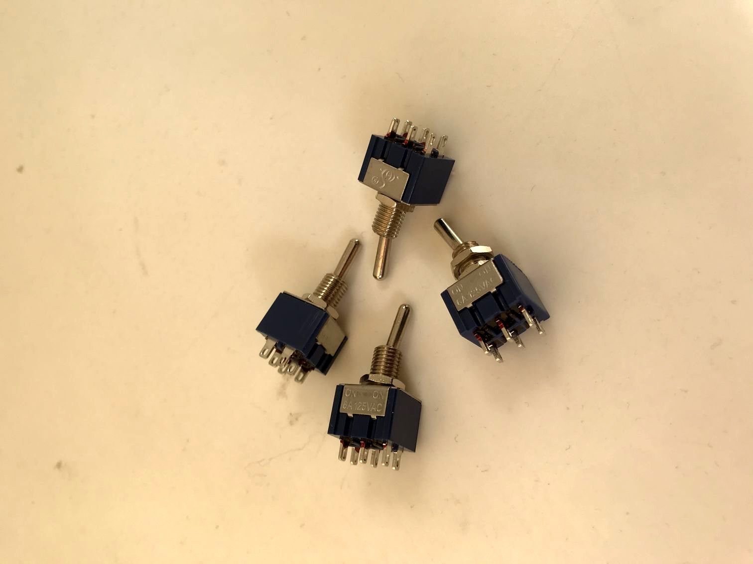 6脚扭子250v3a125v6a双联摇臂二档六脚电位器