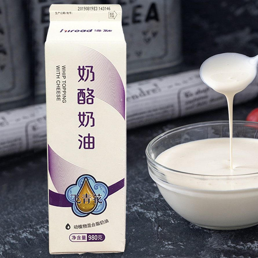 奶油海融青花丝诺奶酪980g12瓶动植混合蛋糕奶油