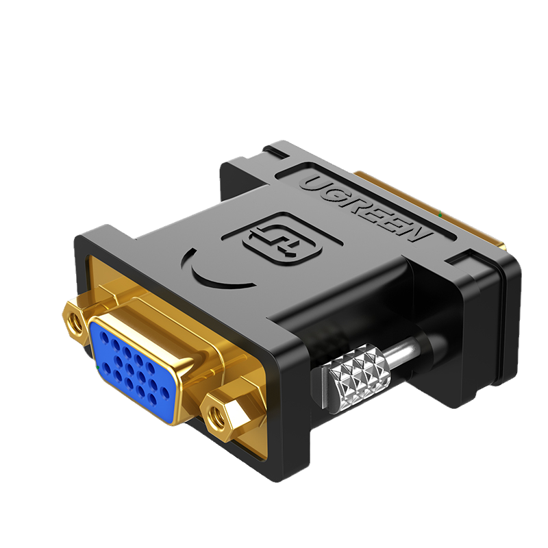 绿联dvi24 5vga转接头台式电脑显卡显示器接口转换器dvi-i转接头