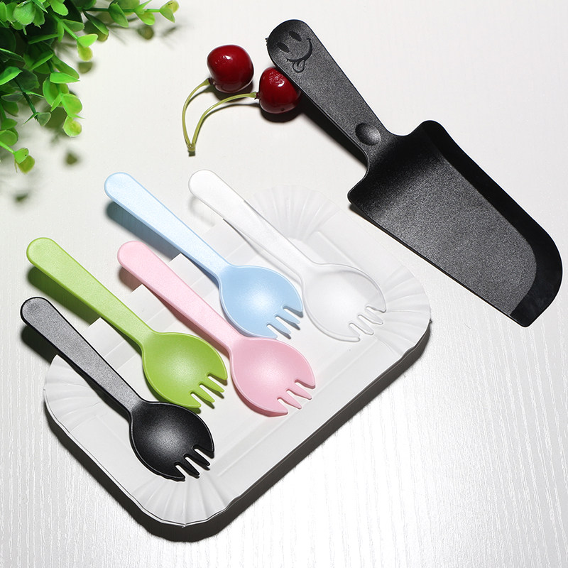 蛋糕餐具套装 水滴塑料一次性餐盘刀叉盘套装 生日蛋糕刀叉碟组合