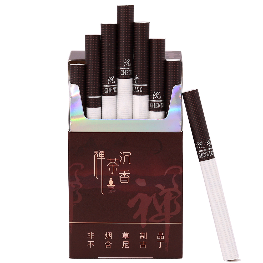 正品茶烟禅茶沉香一条粗支替烟品男女士荼叶香烟非烟草专卖烟包邮