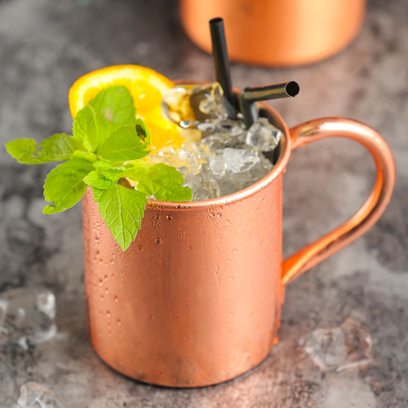 铜杯莫斯科骡子杯moscowmule鸡尾酒不锈钢马克酒吧杯子金属酒杯