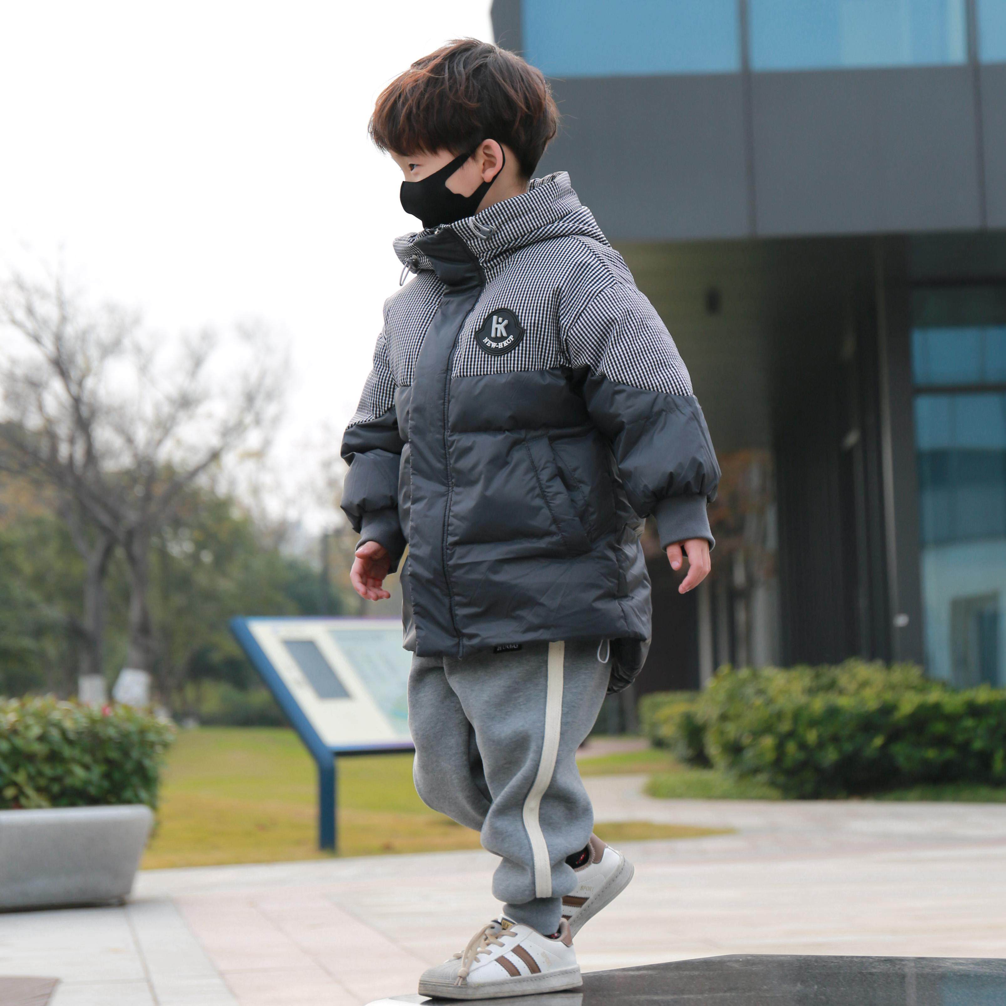 男童鸭绒日系外套童装保暖加厚羽绒服白鸭绒儿童羽绒服