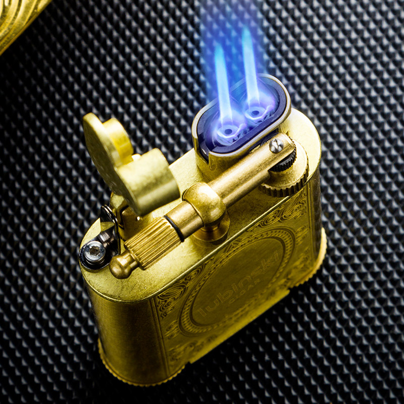 雪茄lubinski4件套装高档纯铜烟具打火机保湿烟灰缸其它