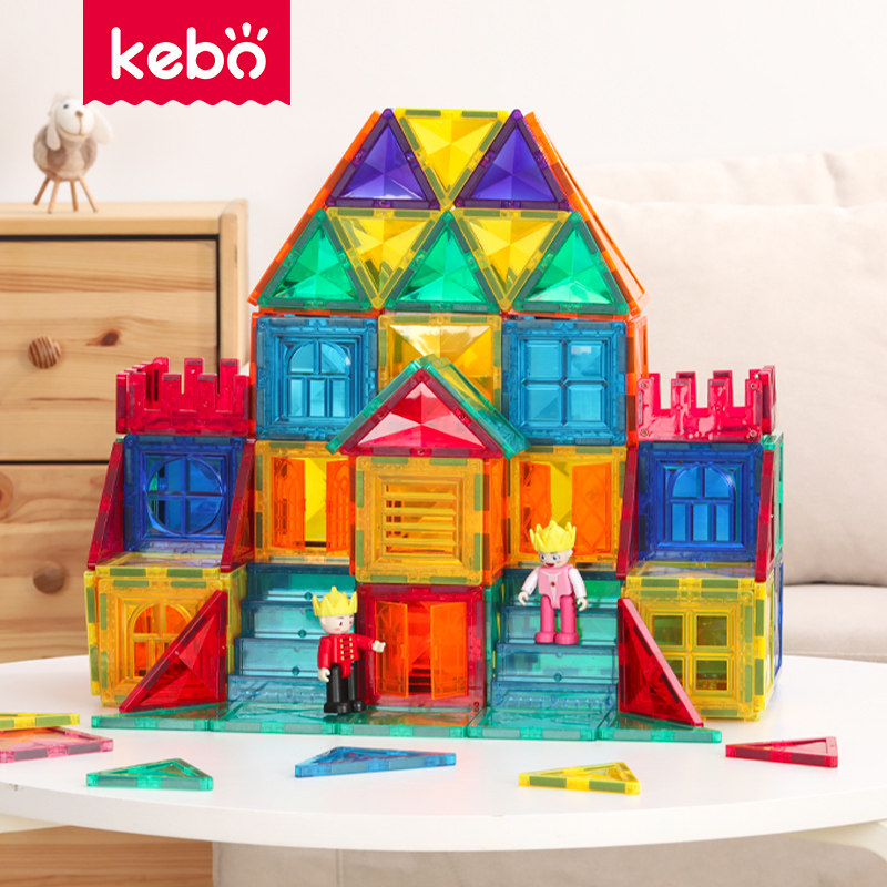 彩窗磁力钻石散件星钻磁性益智玩具儿童拼搭塑料建构