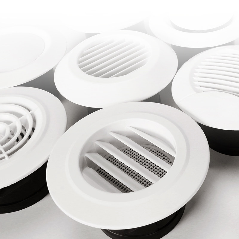 风口室内排气口可调圆形塑料通风空调新风新风口室内新风系统
