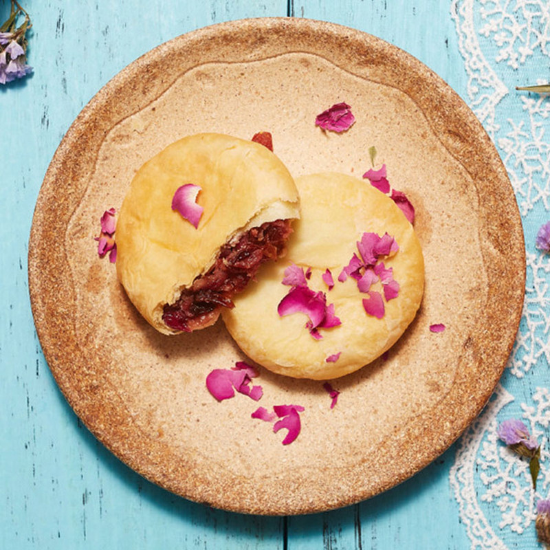 中国玫瑰谷绵竹特产玫瑰花天然鲜花糕点零食经典传统中式糕点