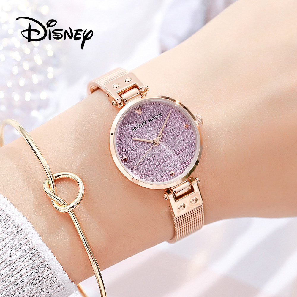 迪士尼手表女生满天星学生简约气质潮流女表小巧轻奢小众名牌正品