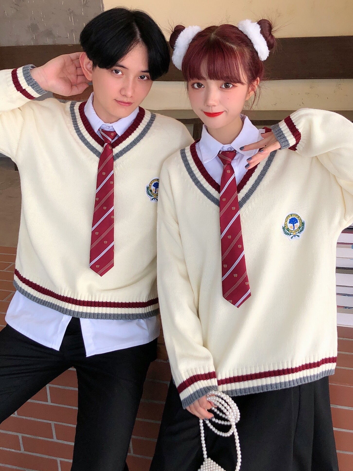 韩版秋冬校服毛衣套装学院风日jk学生校服